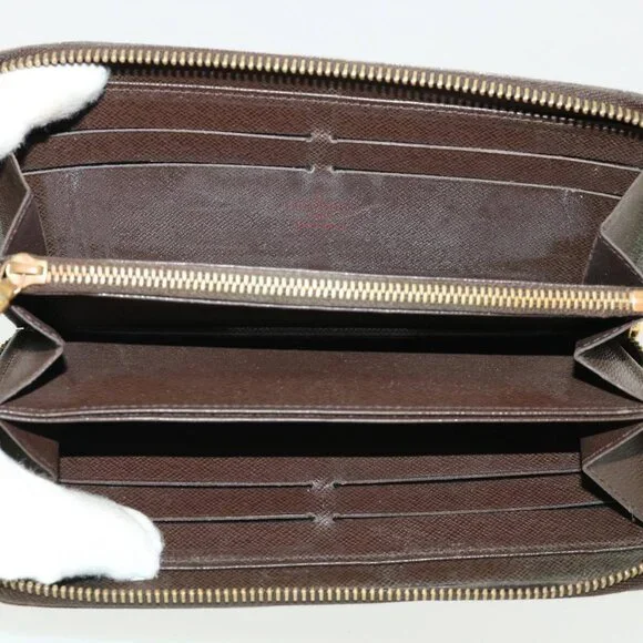 LOUIS VUITTON Damier Ebene Epi Wallet Leather 3Set Black White